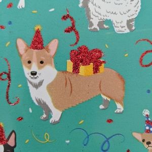 Corgi & friends birthday gift wrap wrapping paper